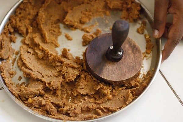 mashing puran mixture