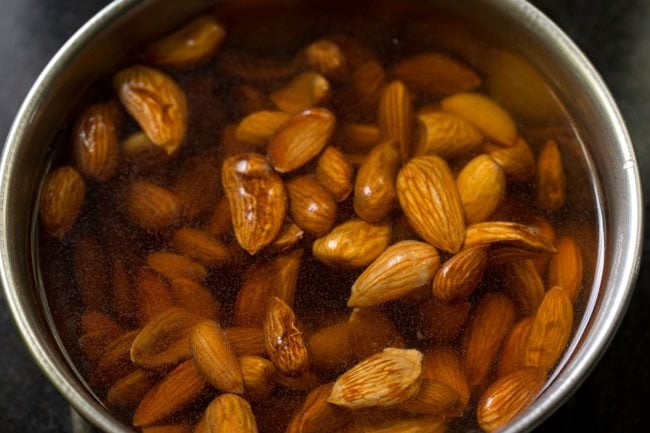 soaked badam in water