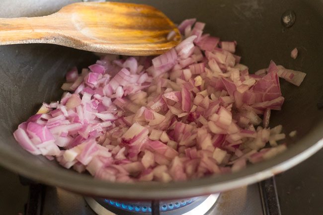 sauteing onions