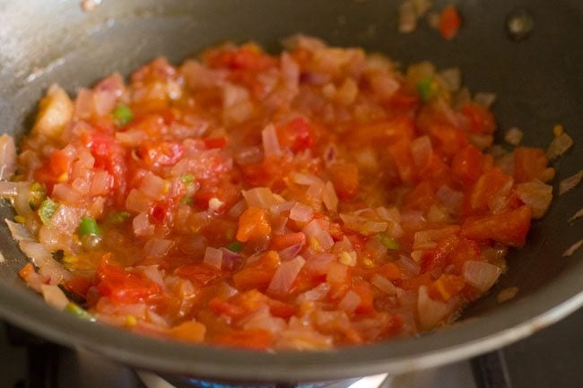 sauteing tomatoes