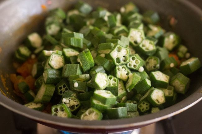 adding bhindi