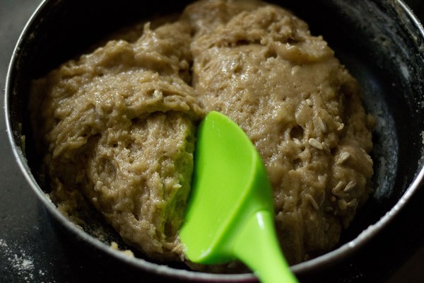 making eggless banana bread batter
