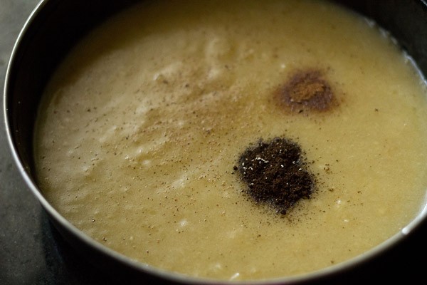 making vegan banana bread batter