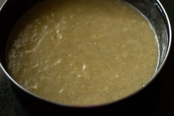 making eggless banana bread batter