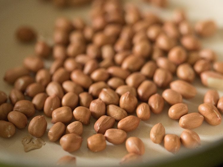 peanuts in a pan