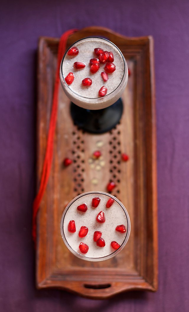 pomegranate vanilla mousse
