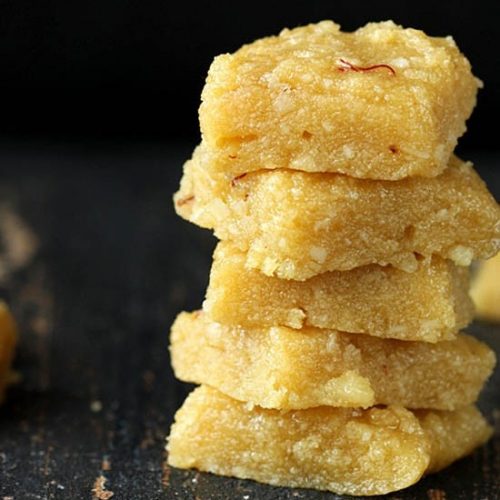 Kesar Burfi Recipe