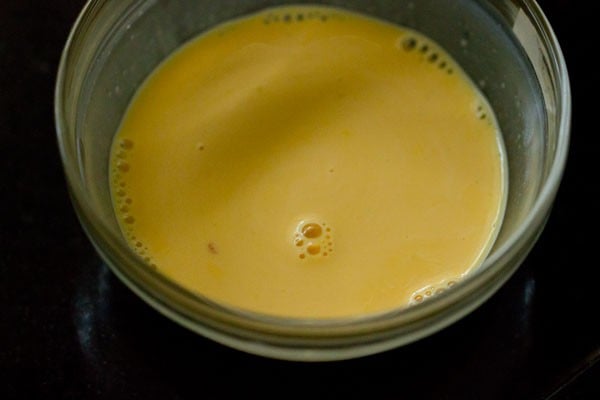 completed slurry paste for fruit custard recipe