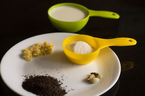 ingredients for ginger tea recipe