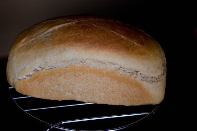 cooling the brown bread on wire rack