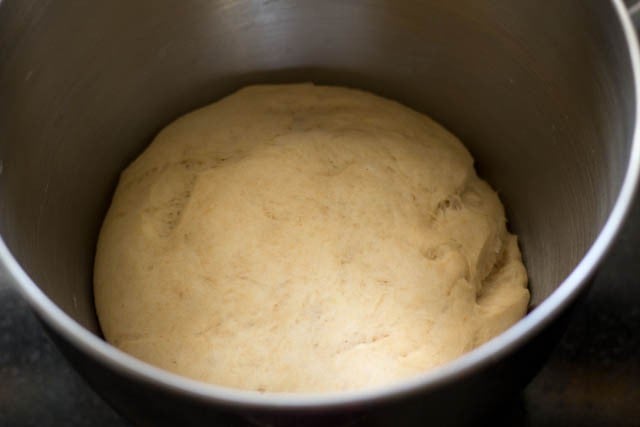 risen brown bread dough