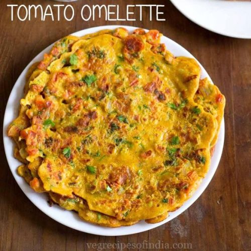eggless tomato omelette recipe, veg omelette recipe