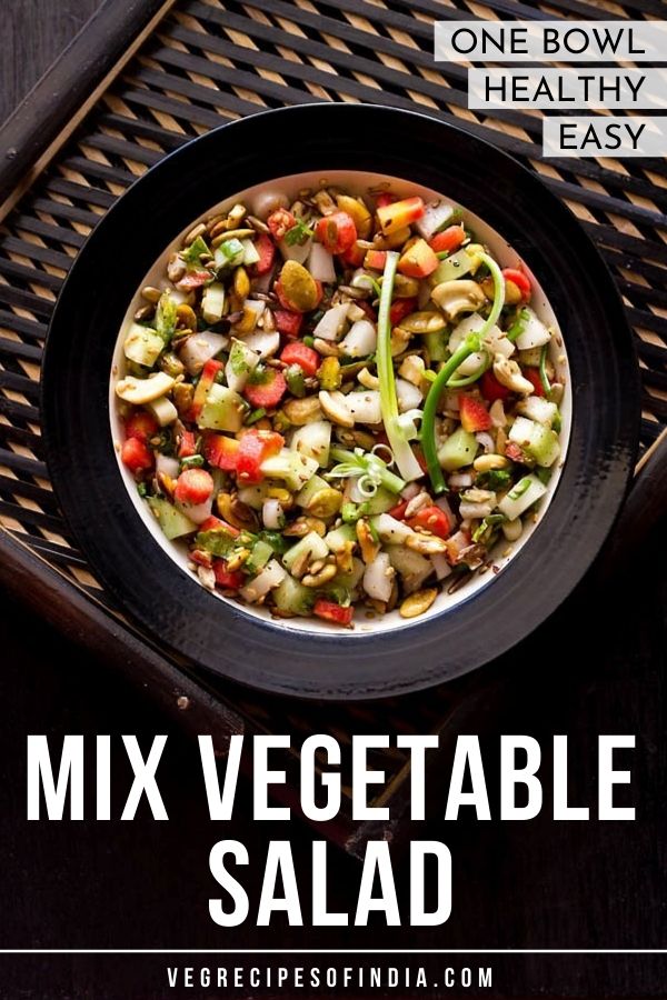 Vegetable Salad with nuts (Super Healthy)