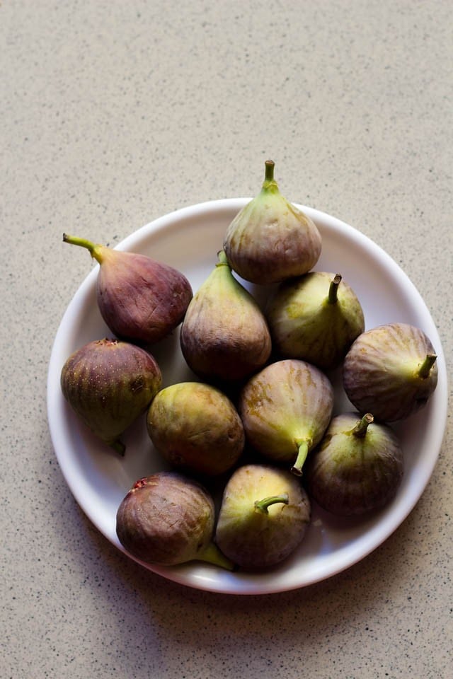 fresh figs in a white plate