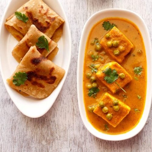matar paneer recipe, mutter paneer recipe