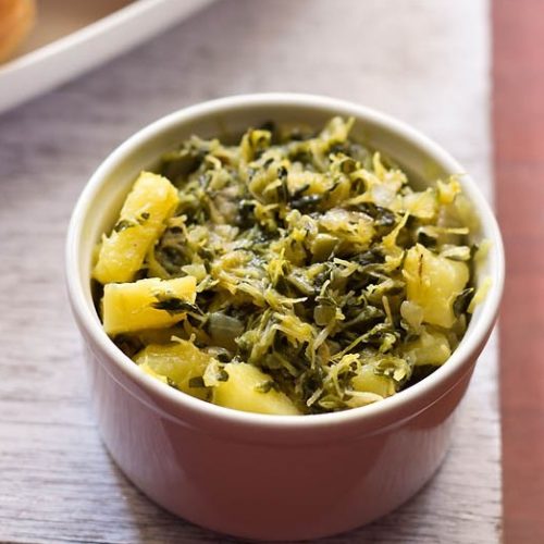 methi aloo recipe with baby methi leaves