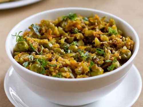 veg keema served in a bowl