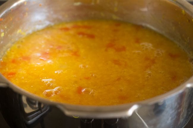 simmering moong dal