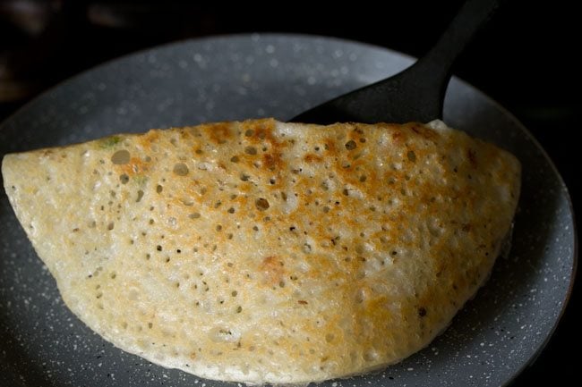 rava dosa folded