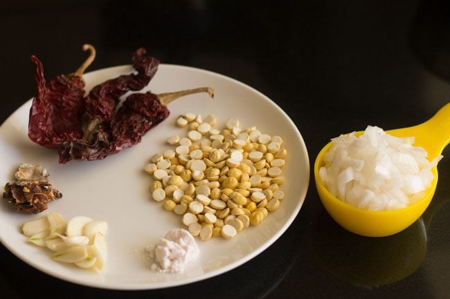 ingredients for red chutney