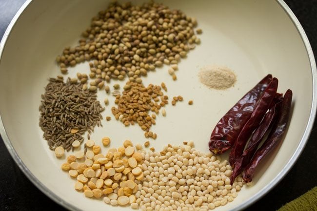 ingredients for udupi sambar powder 