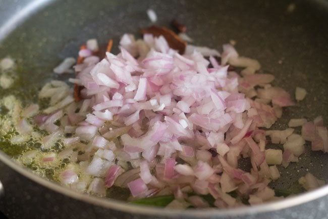 onions in pan