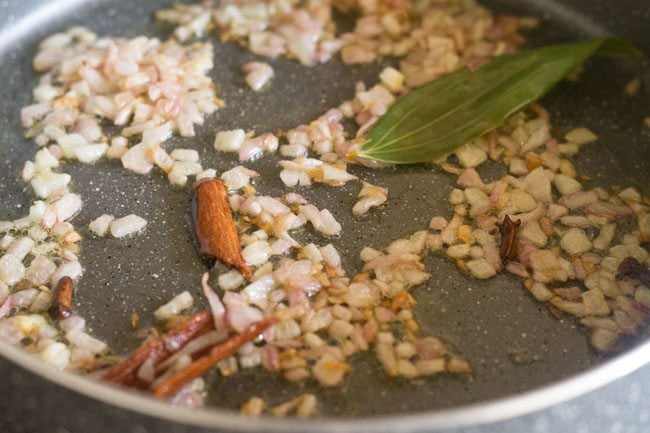 light golden onions in pan