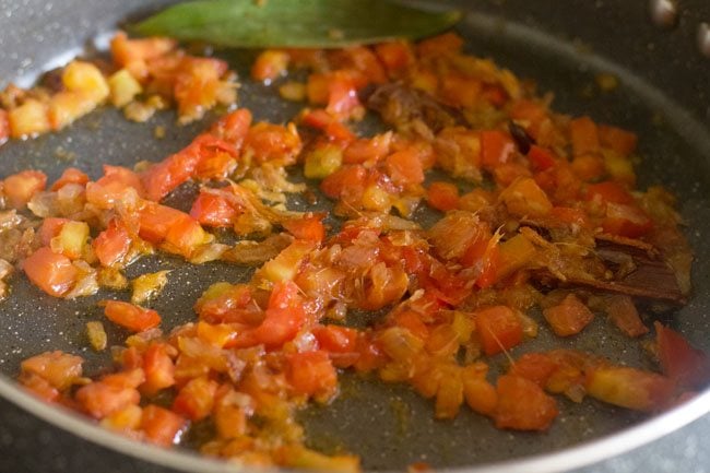 tomatoes cooked until soft and mushy