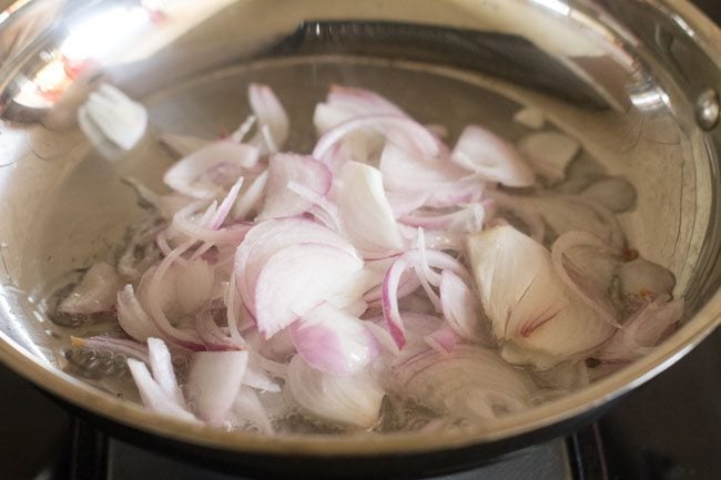 Add thinly sliced onions