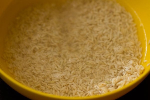 soaked rice 