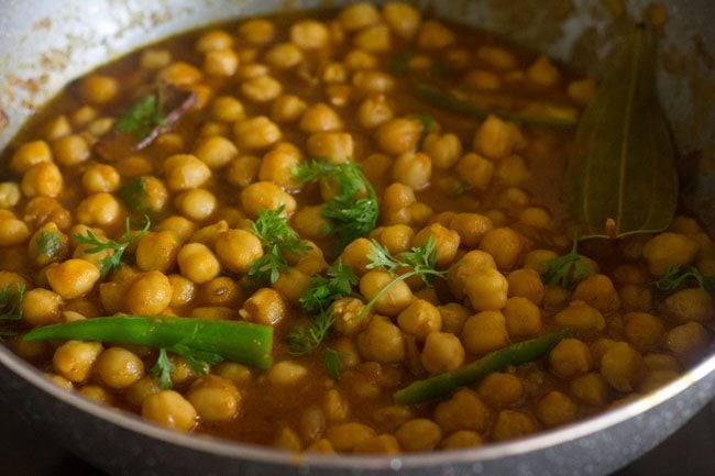 chopped coriander leaves (cilantro) added