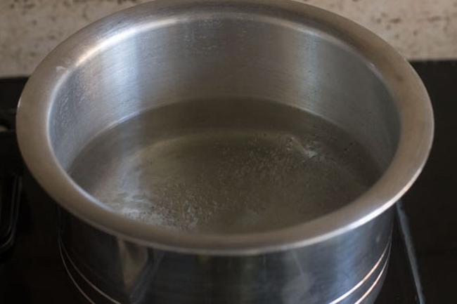 boiling water in a pan