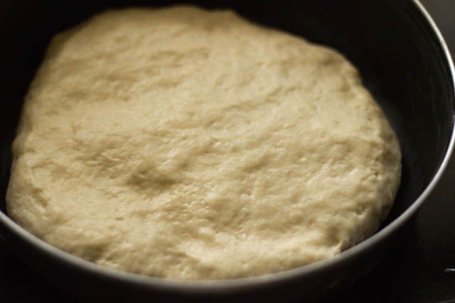 kulcha dough kept for leavening 