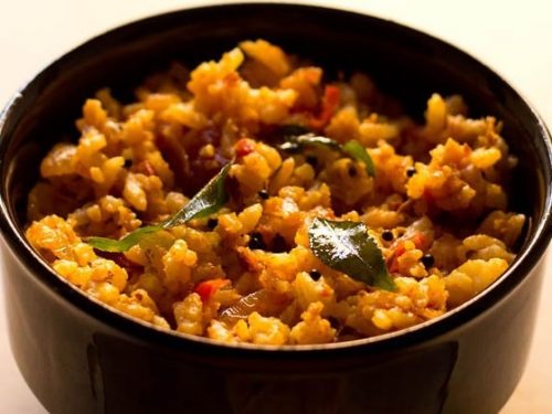 masala rice served in a bowl