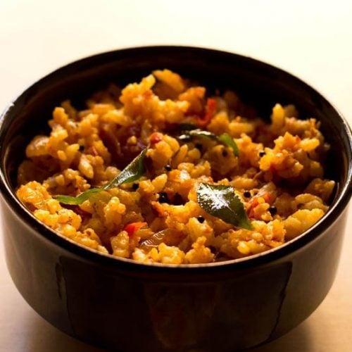 masala rice served in a bowl