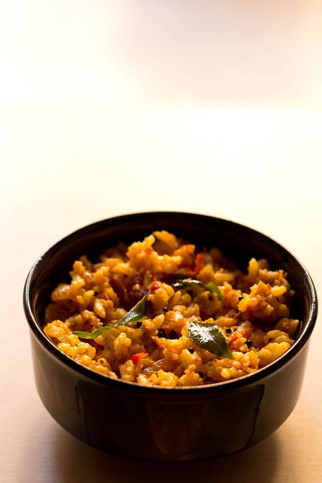 masala rice served in a bowl