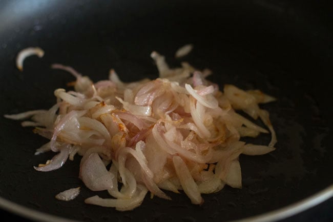 sautéing onions in hot oil