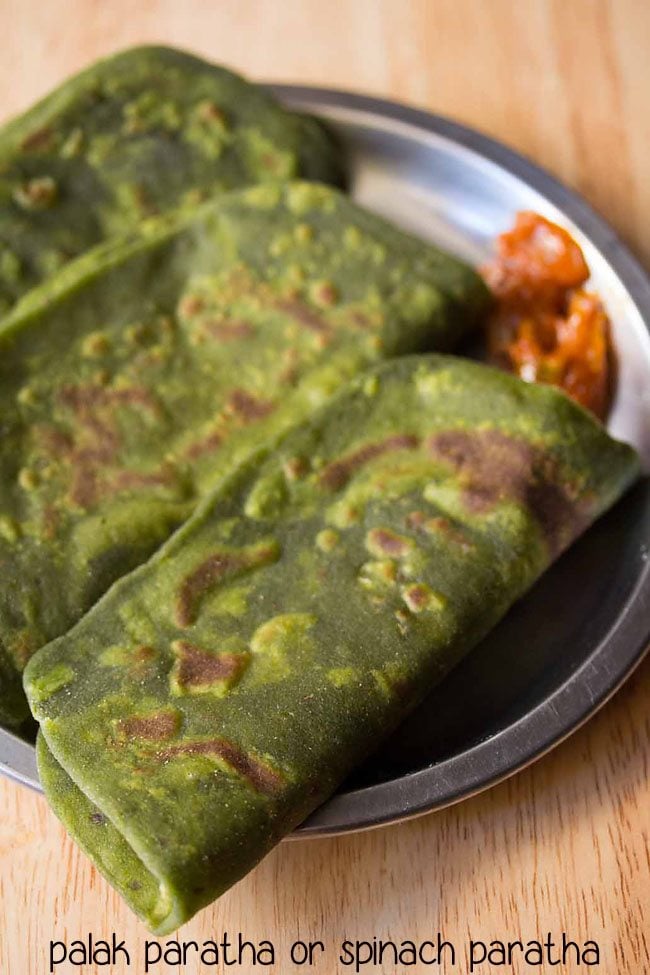 palak paratha, spinach paratha, palak paratha recipe