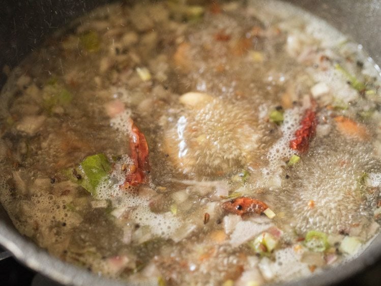 bring the water mixture to a rolling boil