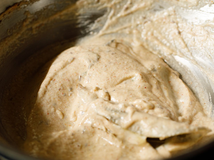 spice powders mixed with the paste