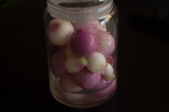 onions in a closed glass jar