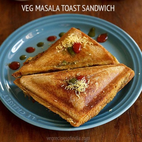 veg masala toast sandwich recipe