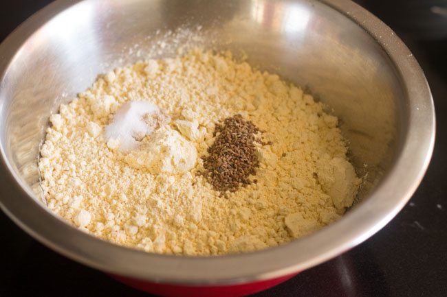carom seeds added to gram flour