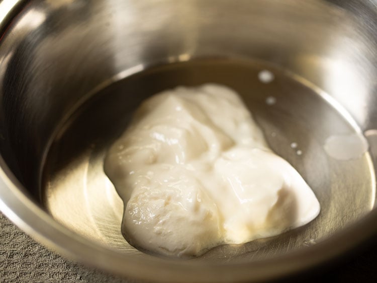 fresh curd in a pan