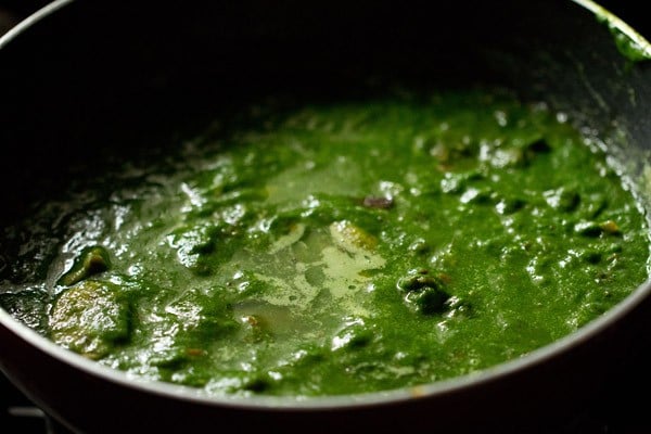 water added to palak mushroom 