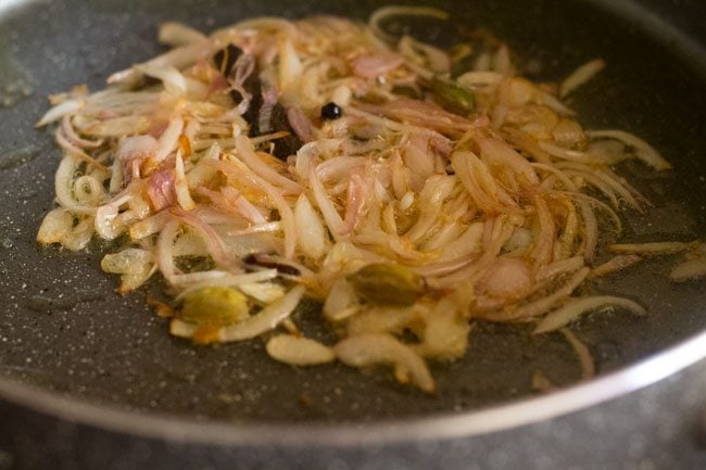 frying onions till they caramelize. 