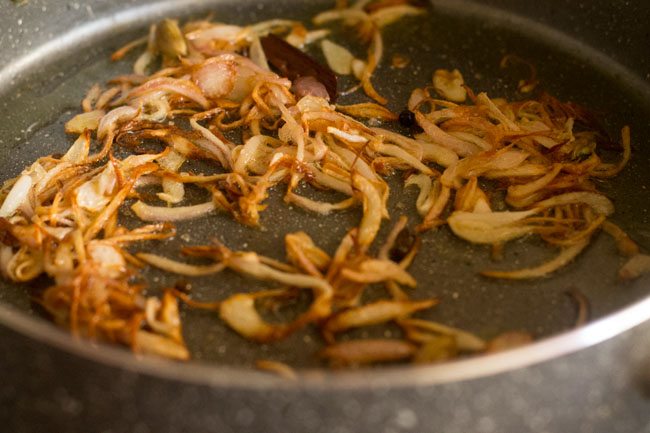 caramelized onions in the pot. 