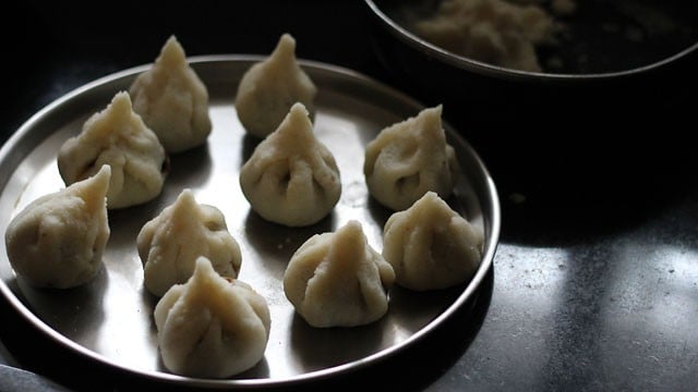 rava modak served in a plate