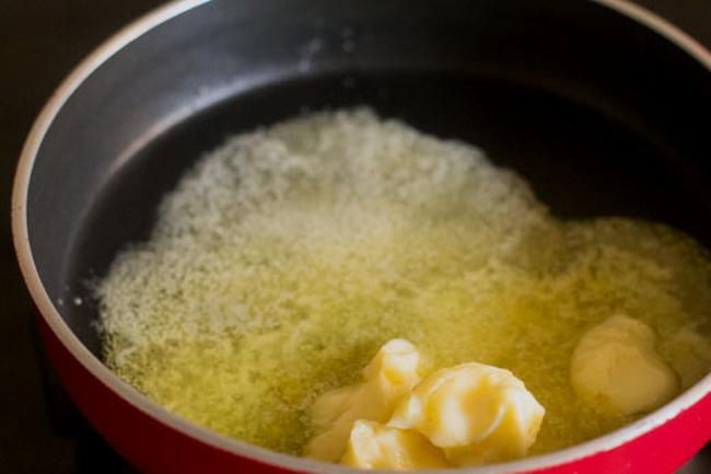 heat butter in pan
