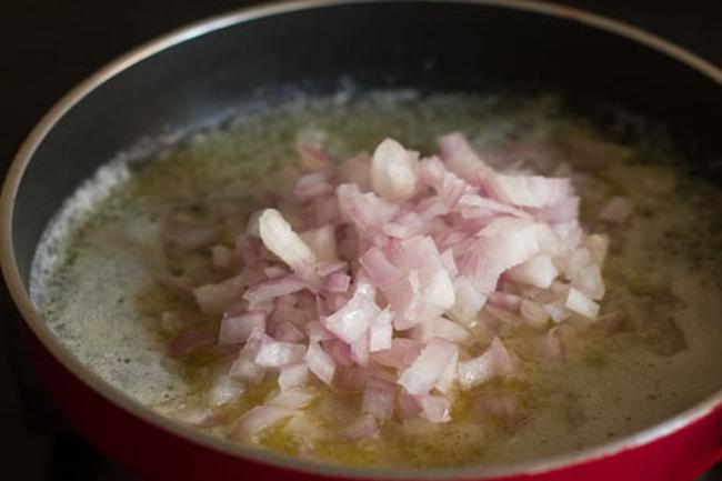 finely chopped onions added